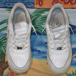 Nike Sneakers Air Force 1 Low White Unisex Grade School GS Size 7 314192-117